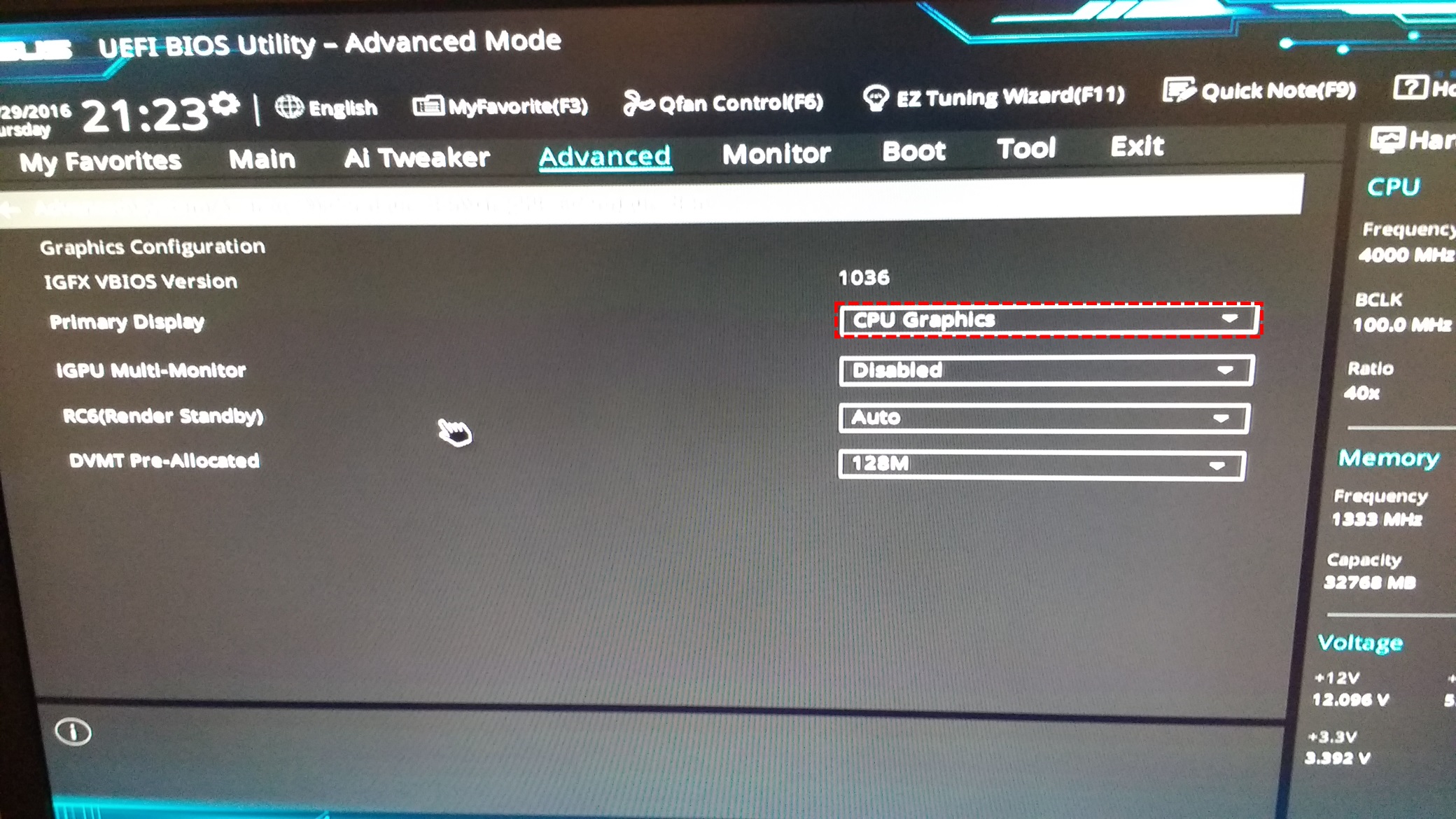 CPU graphics